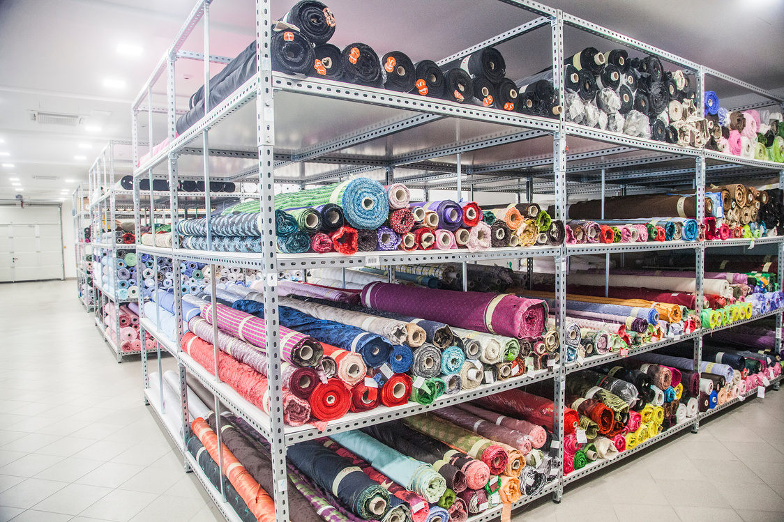 Factory sewing textiles